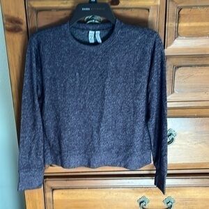 Zella Girl’s Purple Cropped Long  Sleeved Tee Top Size M (8-10) NWOT